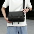 thumbnail image 4 of Lightweight Large Capacity Messenger Bag Made of Waterproof PVC, One-Shoulder Work Shoulder Bag with Multiple Compartments for Office Travel Commute, Adjustable Strap Tote, 4 of 6