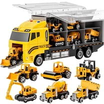 Lucky Doug Construction Truck Toys for Toddler Boys Agees 2-6-8, Boy Construction Toy Truck Set with 6 Metal Construction Cars-Excavator, Road Roller, Dump Truck, Cement Truck, Forklift, Loader