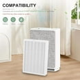 thumbnail image 2 of 2Pack ClearAir-A7 Filter & E-400 Filter Compatible with VEWIOR ClearAir-A7 H14 Purifier ＆ AromaRoom E-400 H14 True HEPA Purifier, 3-Stage True Hepa with Efficiency Activated Carbon, 2 of 9