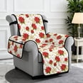 thumbnail image 2 of Yuyamidu Poinsettia Small Recliner Chair Covers with Pockets Washable Reclining Chair Cover for Living Room Thicken Recliner Slipcovers Soft Furniture Protector Gift for Holiday, 2 of 7