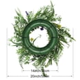 thumbnail image 3 of Unique Bargains Colorful Flower Front Door Wreath Farmhouse Spring Summer Decor Green 20", 3 of 7