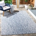 thumbnail image 2 of Safavieh Courtyard Karina Animal Indoor/Outdoor Area Rug, Ivory/Navy, 6'7" x 9'6", 2 of 15