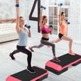 thumbnail image 6 of SuperDeal Aerobic Stepper 43 Inch 4"-6"-8" Adjustable Risers Cardio Exercise Trainer Fitness Platform, Rose Red, 6 of 15
