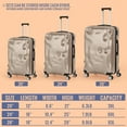thumbnail image 2 of 3PCS Travel Suitcase Hard Side Luggage with Spinner Wheels,TSA Lock， Champagne Gold, 2 of 5