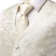 thumbnail image 4 of Conjunto de chaleco Hi-Tie para hombre, seda, champán, cachemir, talla pequeña, 4 of 6