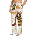 thumbnail image 2 of Sigee Cute Bee Honey Jar Hive Bear Print Men's Pajama Pants - Soft Lounge Sleep Bottoms with Elastic Waistband and Pockets-Large, 2 of 9