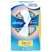 Always Infinity Pads, Size 1, Regular, with Wings, 36 Count