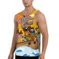 thumbnail image 2 of Easygdp Animals on Noah's Ark1 Men's Tank Top, Sleeveless Muscle T Shirts, Breathable, Quick-Dry, Loose for Gym, Running, Fitness - Small, 2 of 9