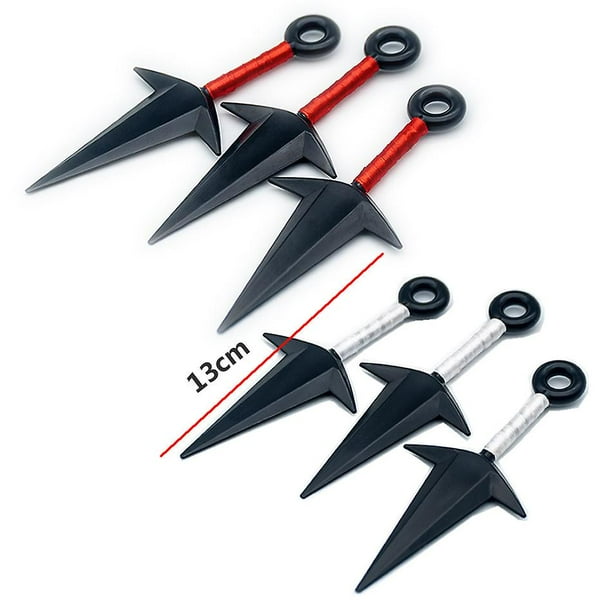 Anime Naruto Ninga Plastic Weapon Toys Cosplay Shuriken Kunai Acc