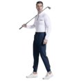 thumbnail image 4 of Pantalones deportivos de golf elásticos en cuatro direcciones para hombre con bolsillos, beige, XXL, 4 of 5