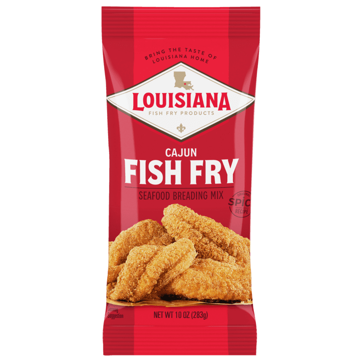 (6 pack) Louisiana Fish Fry Crispy Cajun Fish Fry Seasoned Coating Mix, 10 oz Bag