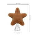thumbnail image 2 of NWOKYZGH Plush Star Tree Topper with Santa Hat Furry Star Treetop Christmas Tree Toppers Ornaments Xmas Home Holiday Decoration, 2 of 3