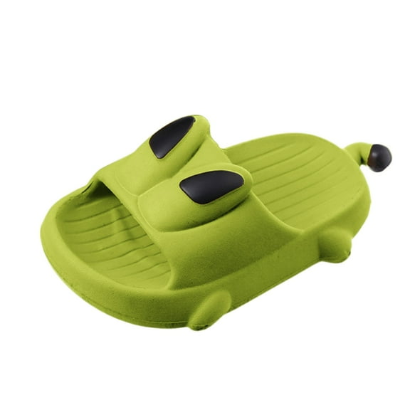 adviicd Toddler Slippers Boys Cloud Slides for Kids,Boys Girls Shower Slippers Slip on Sandals,Non-Slip Open Toe Pillow Slippers Sandals,Quick Drying Summer Beach Pool Shoes (Green,13)