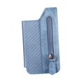 thumbnail image 1 of Tarjetero de cuero sintético para teléfono, billetera para guardar monedas, llaves y dinero en efectivo. Azul, 1 of 9