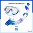 thumbnail image 4 of Dolfino Pro Manta Pro Youth Mask and Snorkel Combo - Bleu / Blanc, 4 of 6