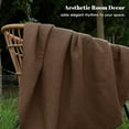 thumbnail image 6 of PHF Cotton Waffle Weave Blanket King Size for Bed, Lightweight Breathable Blanket for Couch, Home Decor Gift, Cappuccino, 104"x 90", 6 of 8