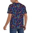 thumbnail image 2 of Hirioo Multicolor Bowling for Men's Baseball T-shirt Shirts Short Sleeve Casual Summer Button Stretch T Shirts,Size S-4XL-3X-Large, 2 of 7