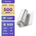 thumbnail image 2 of Clear Trash Can Liners, Polyethylene Leakproof Garbage Bags, 500 Count, 20-30 Gallon, 2 of 6