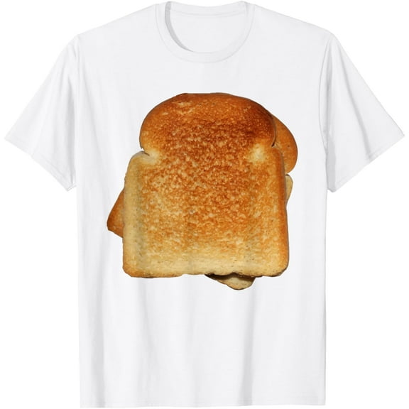 Bread Toast Shirt Matching Gift Funny Halloween Costume T-ShirtMen's and women's pure cotton short-sleeved shirts