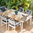thumbnail image 2 of Easter Bunny Table Cloths for 6 Foot Rectangle Tables, Spring Vintage Country Eggs Flower Plant Patio Waterproof Elastic Fitted Tablecloths, Washable Rectangular Table Cover for Camping, 2 of 8