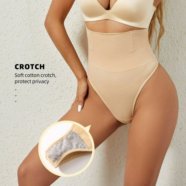 Aayomet Womens Panties Shapewear for Women Seamless Shaping Thong Underwear  High Waist Body Shaper Panties (Beige, S) 