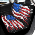 thumbnail image 3 of HUIACONG Car Seat Cover Set, with Car Seat Covers Key Fob Front Back Seat Covers, 14 Pcs Abstract Impasto American Flag Pattern Automotive Interior Accessories, 3 of 5