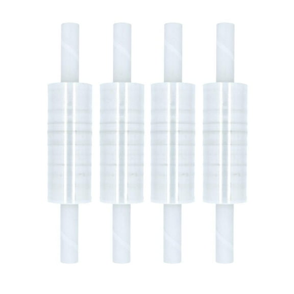 SSBM Stretch Wrap with Extended Core Handle 20" x 1000' 45 Gauge 4 Rolls Clear Plastic Shrink Film for Pallet Packaging