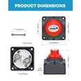 thumbnail image 3 of Kohree Interruptor de desconexión de batería 12 V-48 V aislador de batería interruptor maestro de corte de energía impermeable para RV ATV coche barco marino AUTO con 4 pernos de montaje 275 amperios, 3 of 7