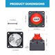 thumbnail image 3 of Kohree Interruptor de desconexión de batería 12 V-48 V aislador de batería interruptor maestro de corte de energía impermeable para RV ATV coche barco marino AUTO con 4 pernos de montaje 275 amperios, 3 of 7