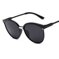 thumbnail image 2 of Miorin Under $5 Retro Oval Sunglasses for Women Men Vintage Retro Sun Glasses Multicolor Frame Black Lens Sunglasses, 2 of 2