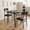 black, variant on Dining Table for 2, Small Square kitchen Dinner Table Set for 2,Space Saving Wood Modern Dinette With Upholstered,Dining Room Furniture for Breakfast Nook, Apartment,Home Office Small Space,3 Piece