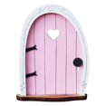 thumbnail image 2 of Miniature Fairy Door Decorative Ornament for Indoor Outdoor Garden Home Decor with Heart Shaped Window and Wood Frame for Dollhouse Landscaping Projects, 2 of 2