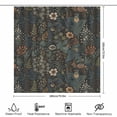 thumbnail image 2 of Shower Curtain 72x72 Inch, Dark Floral Botanical Bathroom Curtain, Waterproof Fabric with Hooks, Vintage Moody Bathroom Decor, 2 of 9
