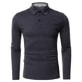 thumbnail image 1 of Leutsin Chemise Décontractée à Manches Longues pour Hommes, Col Rabattu, Boutons, Automne, 1 of 8