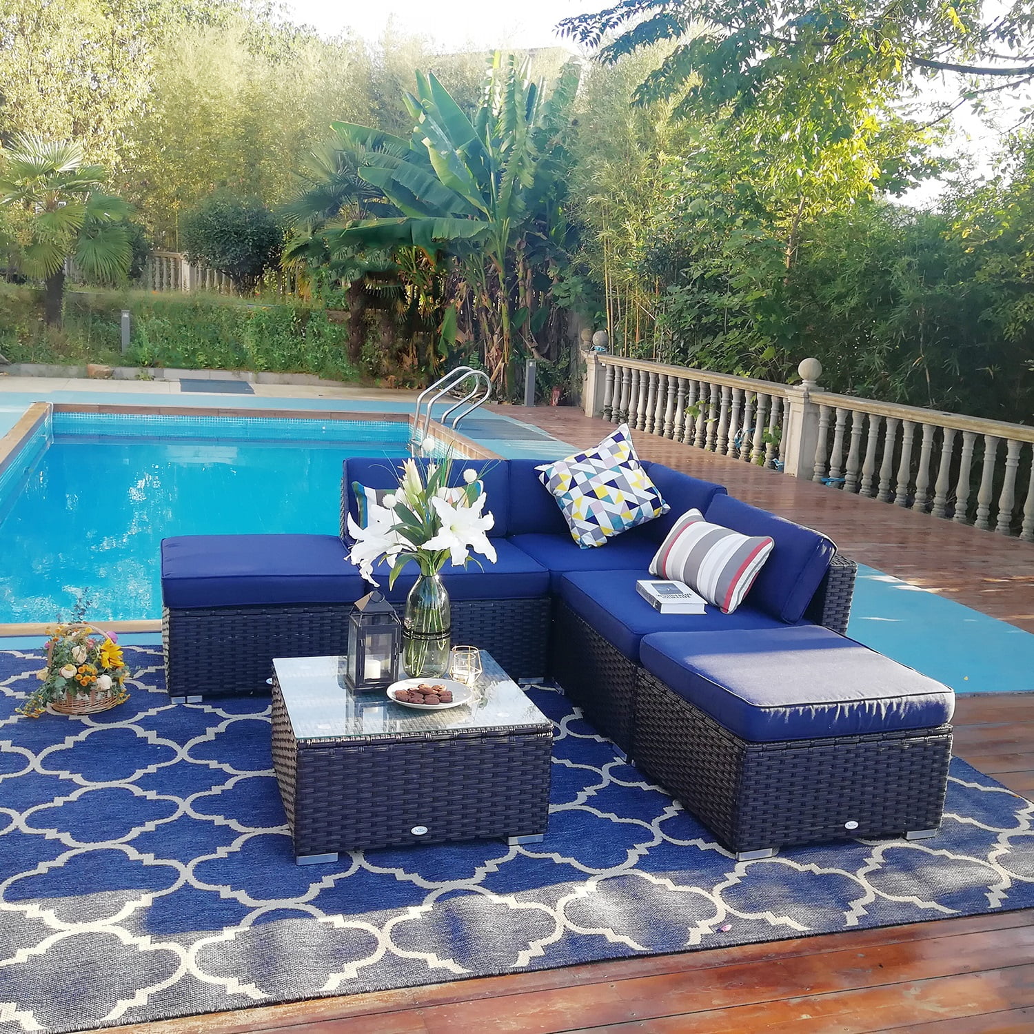 MF Studio 6 Pieces Patio sofa Sets All-Weather Outdoor ...