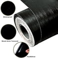 thumbnail image 4 of Papel pintado con borde DESOMINOR, grano de madera negra, 10 cm x 10 m, 4 of 9