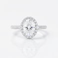 thumbnail image 4 of Jewelerix Oval Cut Moissanite Engagement Ring with Halo, 10K Vermeil Yellow Gold Accented Band, Wedding Anniversary Gift, 4 of 5