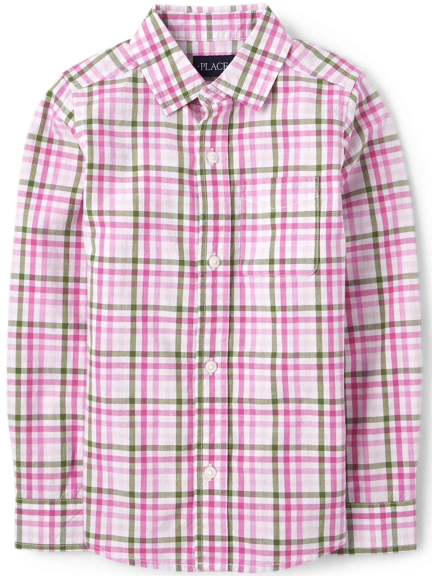 The Children's Place Boys Long Sleeve Buttonup Shirt, Sizes XSXXL