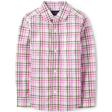 

The Children s Place Toddler Boy s Long Sleeve Woven top Sizes 12M-5T