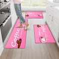 thumbnail image 5 of YIMEIS Coffee on pink background Kitchen Decor Set of 2 Christmas Fall Kitchen Rugs, Xmas Decorative Farmhouse Floor Mats for Home Kitchen Dining Room Decorations - 16''*24'' and 17''*47'' inch, 5 of 10