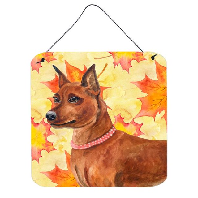 Miniature Pinscher Fall Wall or Door Hanging Prints