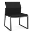 thumbnail image 1 of Gansett Reception Waiting Armless Guest Chair / Charcoal Steel / Black, 1 of 7