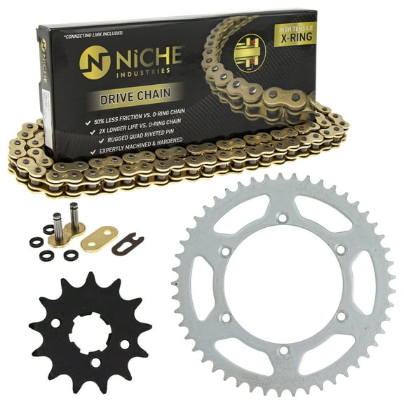 Niche Sprocket Chain Set for Kawasaki 1997-98 KX250 13/49T 520 X-Ring Motorcycle MK1004641