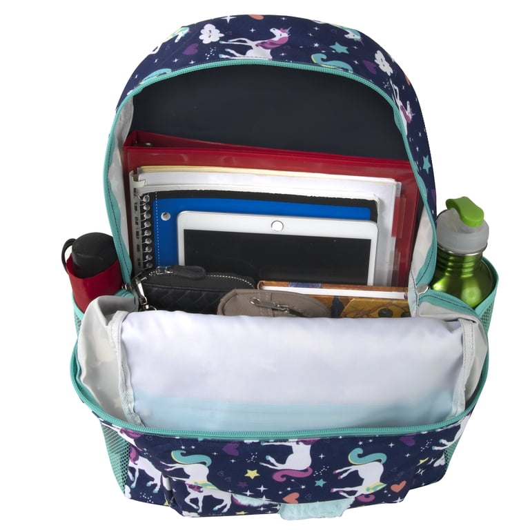 Trailmaker 17" Plush Unicorns Backpack, Colorful Print photo 3