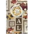 thumbnail image 2 of Serafina Home Fall Farmhouse Decor Flannel Vinyl Tablecloth: Colorful Pictorial Farm Truck Sunflowers Cornucopia Pumpkins Harvest Greetings 60", 2 of 4