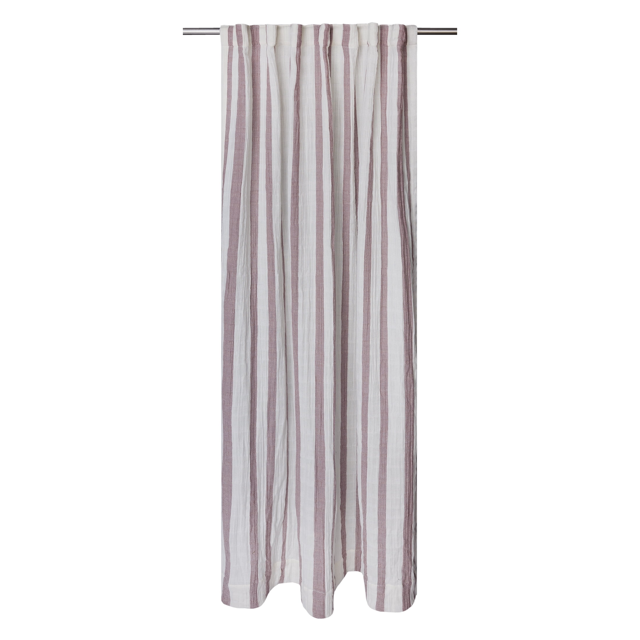 Better Homes & Gardens Violet Gem Gauze Stripe Shower Curtain, 100% Cotton, 72 in x 72 in
