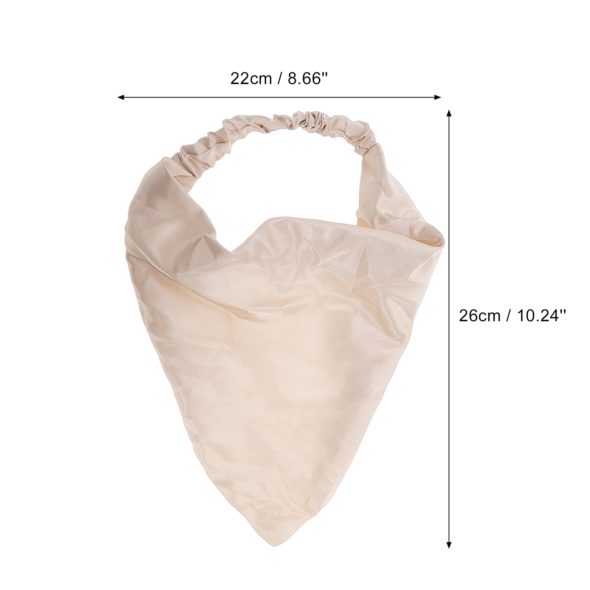 Unique Bargains 1pc Fashion Satin Headwrap for Everyday Use Beige
