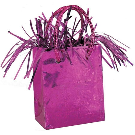 Gift Bag Shaped Balloon Weight, Hot Pink, 1ct