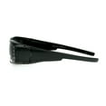 thumbnail image 3 of Polarized 57mm Womens Side Rhinestone Trim Narrow Rectangular Fit Over Sunglasses Grey Black, 3 of 4