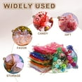 thumbnail image 5 of 100 Pcs 4x6 Inch Heart Printed Organza Bags, Orange Sheer Heart Organza Bags with Drawstring for Candy Party Favor Gift, 5 of 7